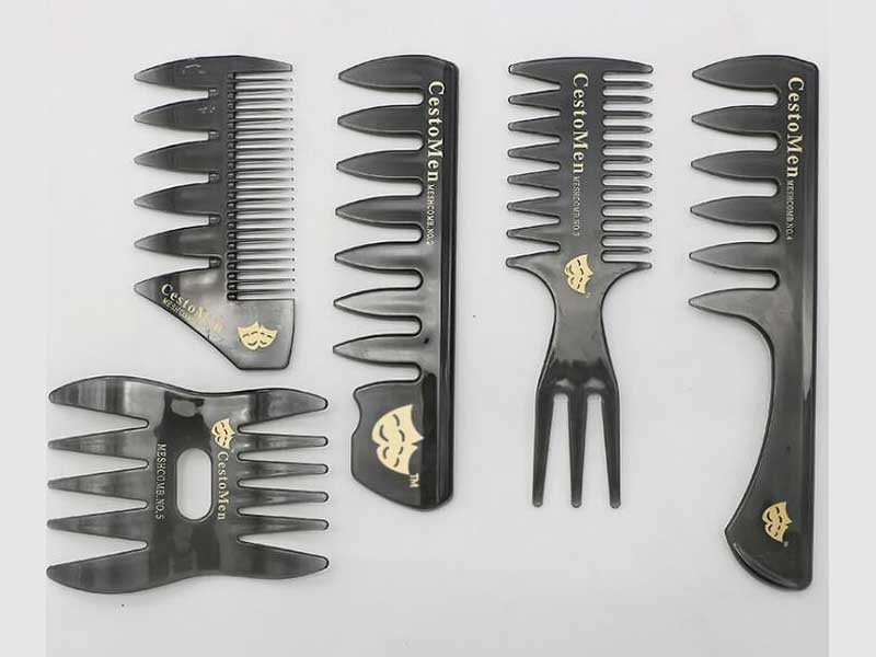 Classic Mens Hair Styling Series Combs Wide Teeth Detangling Double Tooth Comb Male Oil Head Hairdressing Comb In Newest Design