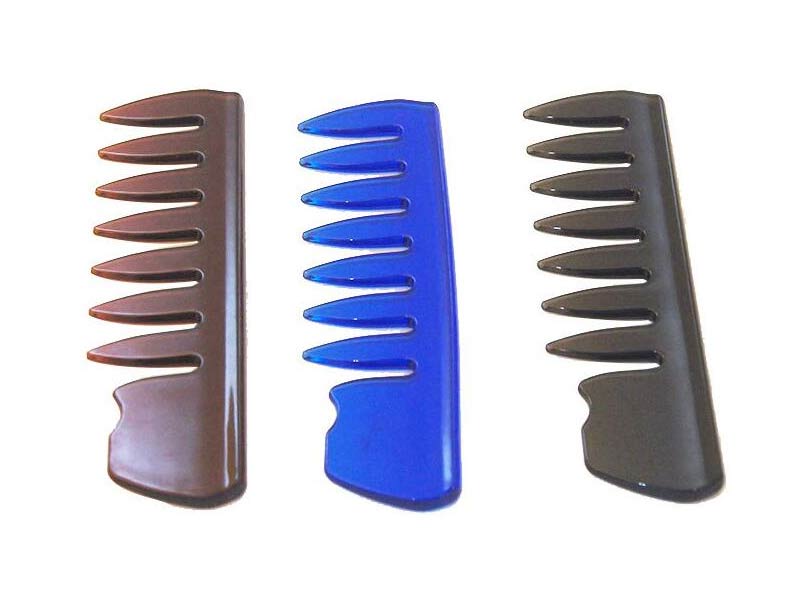 Salon Plastic Mens Wide Tooth Comb Detangling Hair Comb With Logo