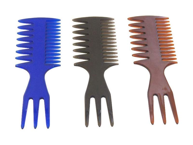 PP Material Practical and Durable Classic Men Hair Wide Tooth Hair Comb Three-Sided Multi-Head Oil Comb