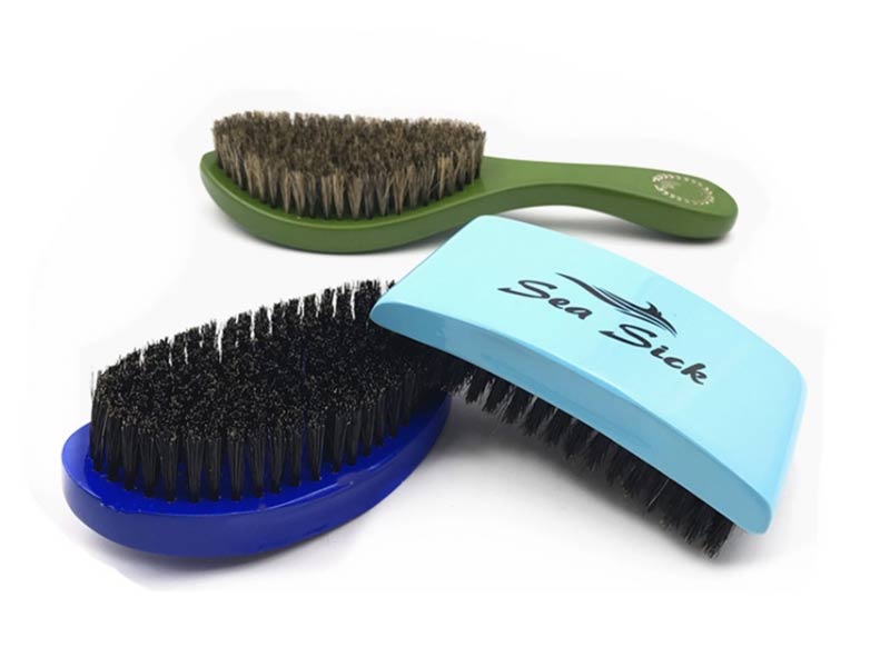 Amazon Hot Selling Factory Price100% Boar Bristle Beard Brush And Wave Brush Boar Bristle 360 Curve Wave Brush Wholesale