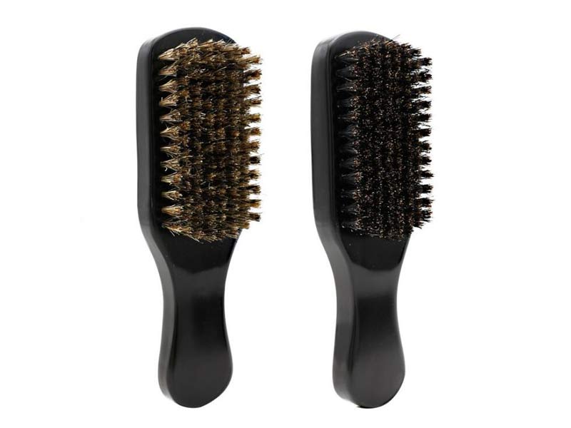 Custom logo Wooden handle beard brush wholesale boar bristle hair brush for men
