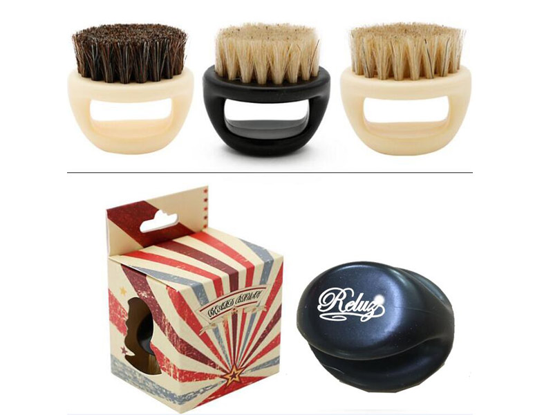 Barbershop Black Coarse Horse Bristle Soft Knuckle Fade Brush
