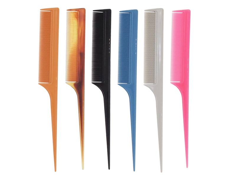 Professional Plastic Dual Usage Custom Cutting Hair Rat Tail Combs