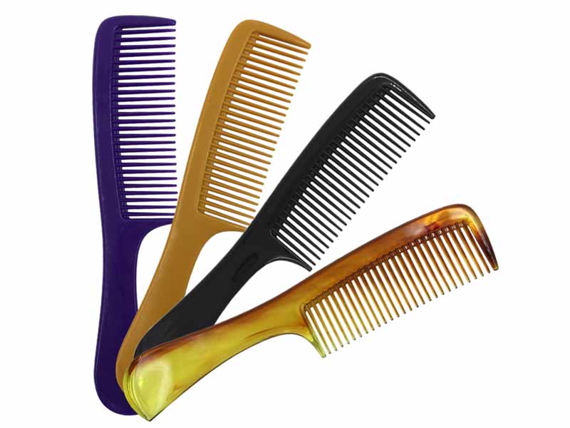 20.5 CM Export Custom Printed Plastic Hair Combs with Handle