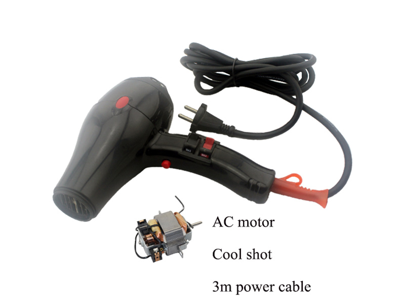 MINI Professional AC hair dryer Power 2000W Long life AC motor Cool shot function 2 speeds/4 heats