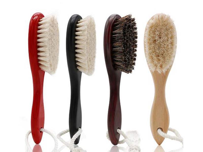 Handmade Wooden Comb and Natural Boar Bristle Beard Brush oem logo for Men Beard