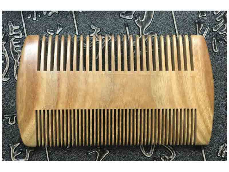 Men grooming custom logo beard cleaning wooden beard comb