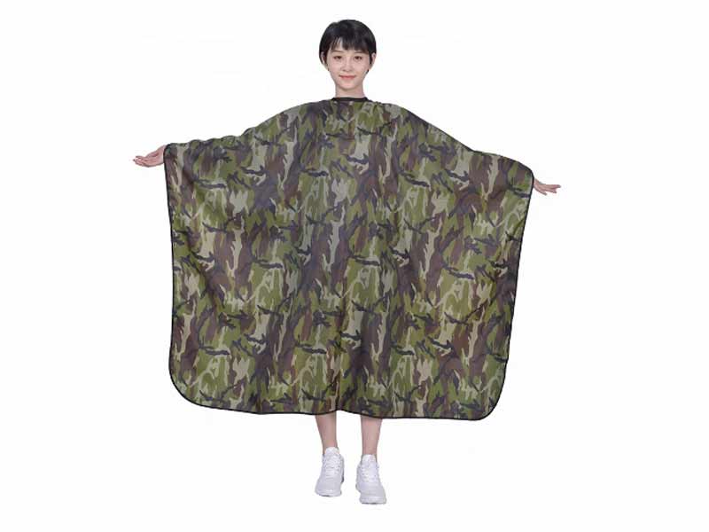 Army Green Color Anti-chemical Salon Hair Dye Cape Waterproof Hairdresser Hair Capes And Aprons
