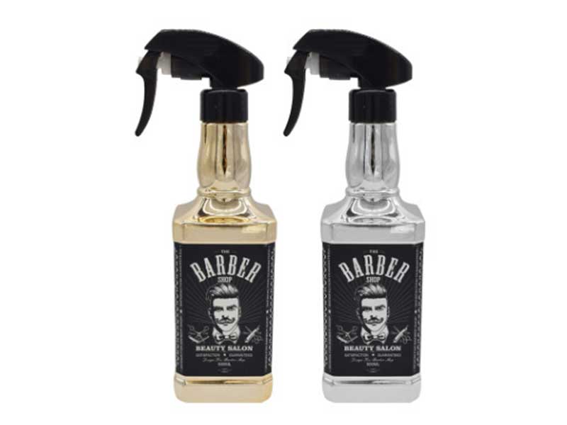 500ML Trigger Hair Salon gold Sprayer Reusable Hair Spray Bottle For Barber Ultra Fine Aerosol silver Mist Trigger 