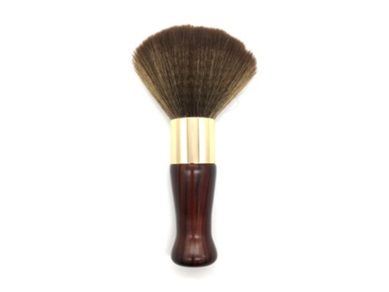 Large Neck Duster Brush Hair Cutting Neck Brush Face Cleaning Hairbrush with Soft Bristles Wooden Handle for Salon Hair Cutting Tools
