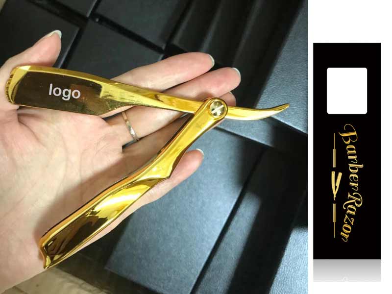 Custom Folding Stainless Steel Black/gold/silver/rose gold Barber Straight Razor