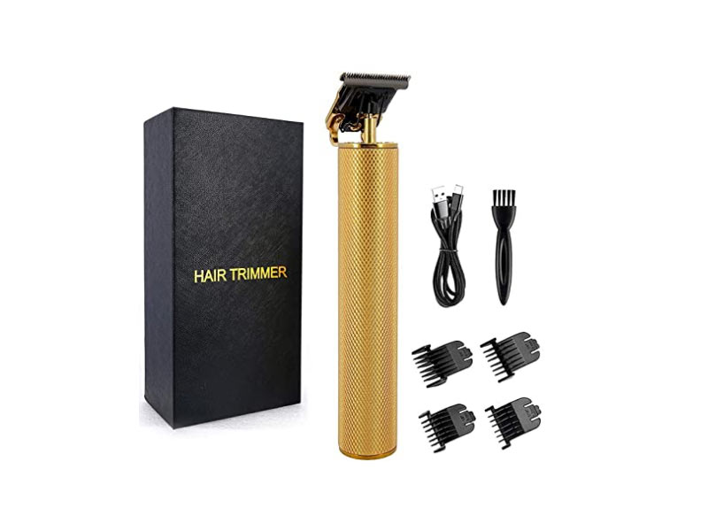 Hair Clippers for Men,vchoice Cordless Rechargeable Hair Trimmer Metal Body Cutting Grooming Kit Beard Shaver Barbershop Professional (Golden)