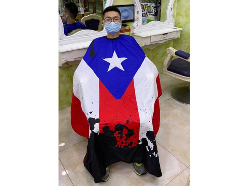 Puerto Rico Flag Barber Cape