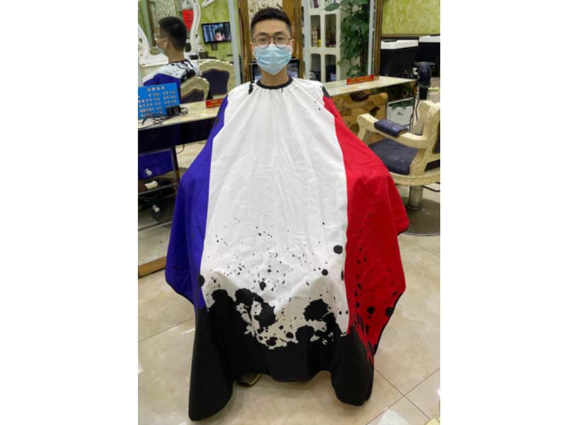 Salon Barber Cape France Flag Hair Cutting Cape