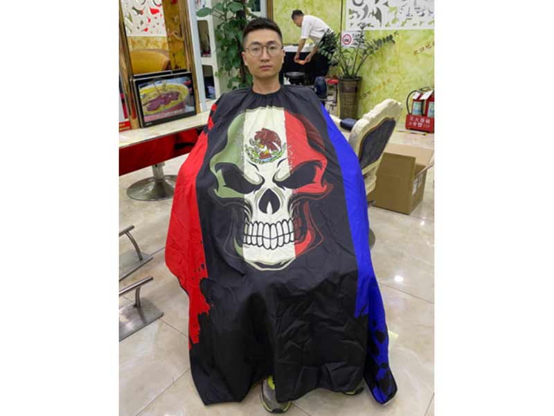 skull Barber Capes for Men Hair Cutting Salon Cape