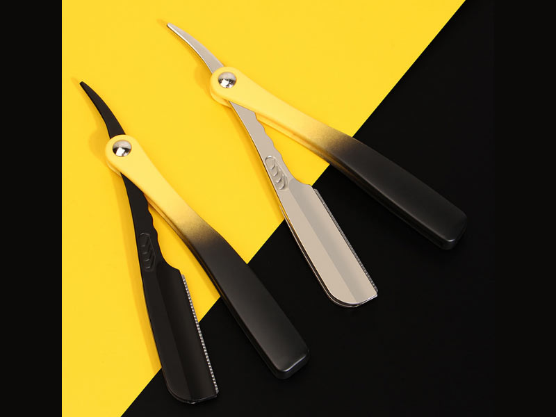 Private Logo Folding Handle Razor Electroplate Men's Beard Cutting Shaving Razor 