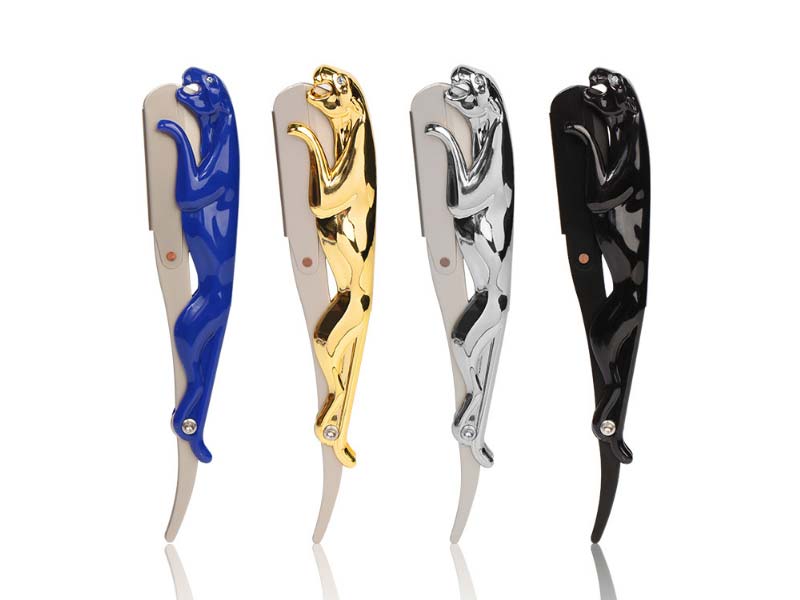 Professional Straight Razor with Cheetah shape
