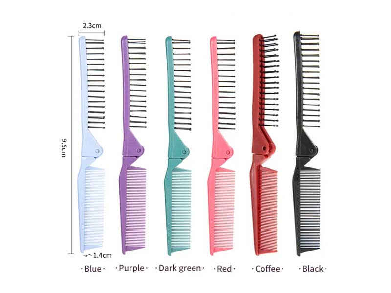 wholesale Travel Hairdressing Portable Classic small handmade fold pocket plastic folding comb