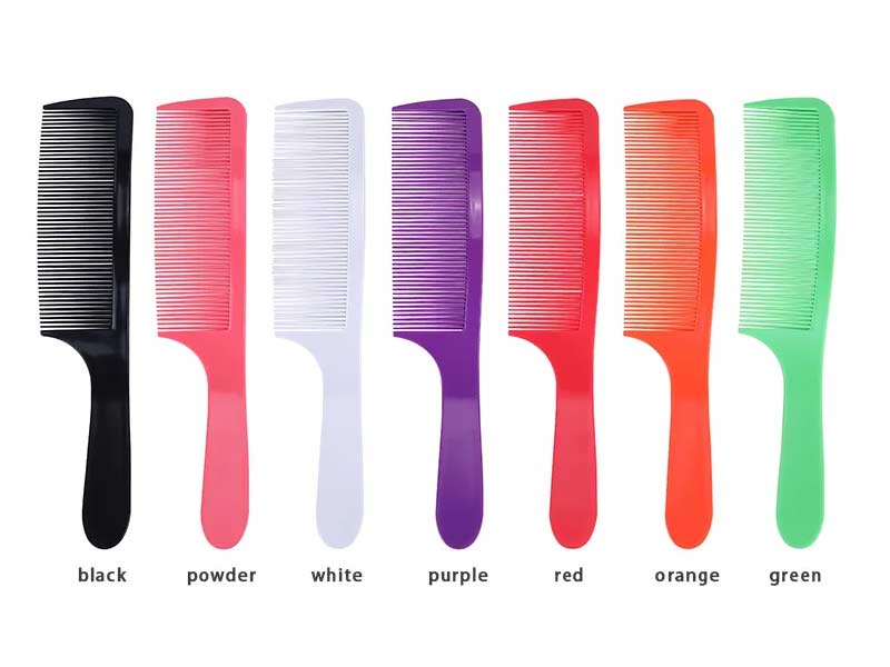 Hair styling comb for salon professional barbers flat curved hairstylist comb black hair cutting comb